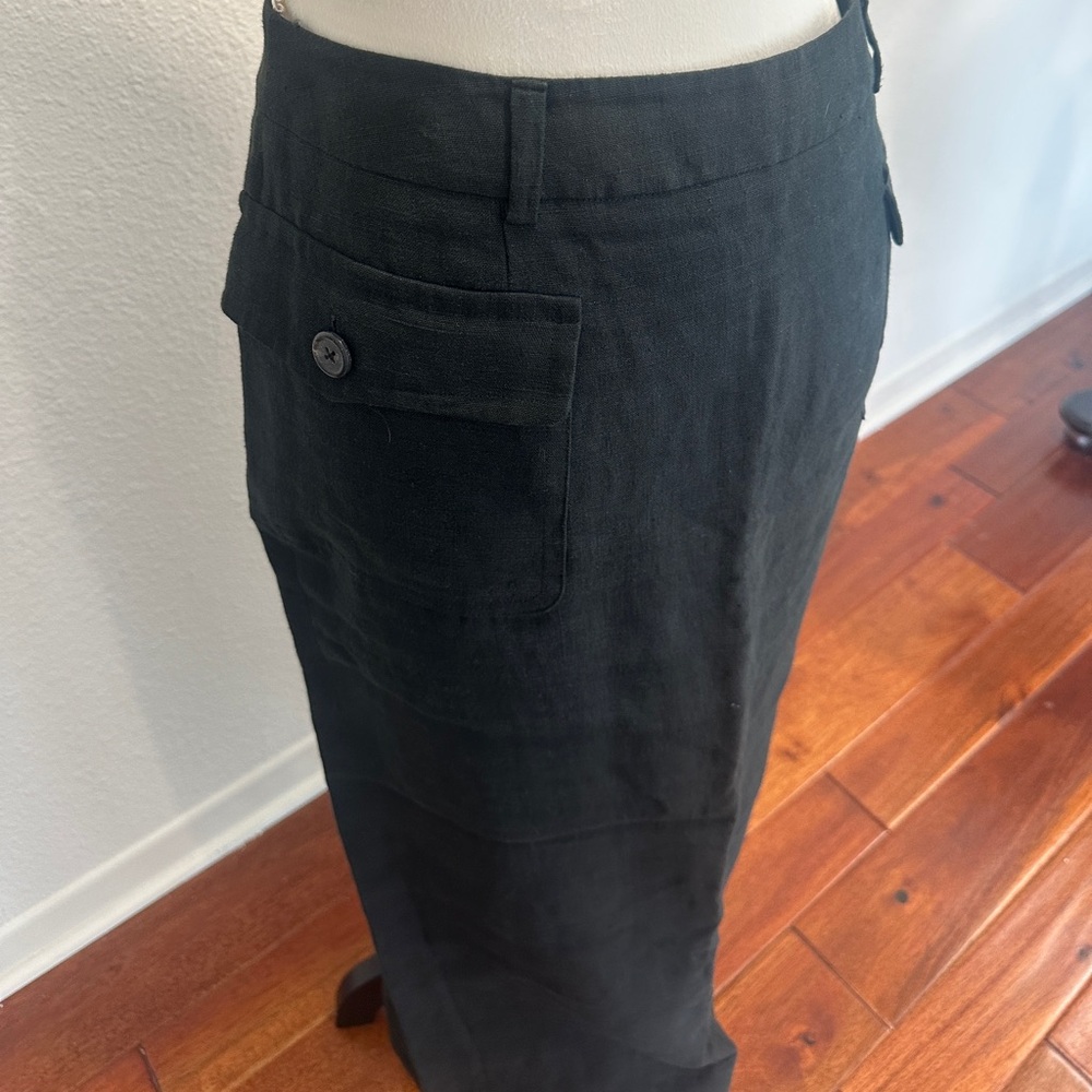 Ralph Lauren Linen Maxi Skirt in Gray - Picture 4 of 9